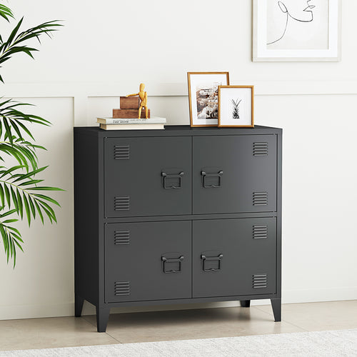 Büroschrank Hamina 80x40x82 cm in versch. Farben [en.casa] - premiumXL