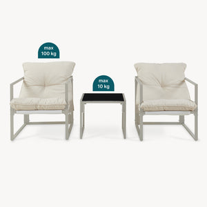 Loungeset Karg 3-tlg. [casa.pro]