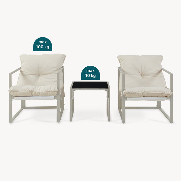 Loungeset Karg 3-tlg. [casa.pro]
