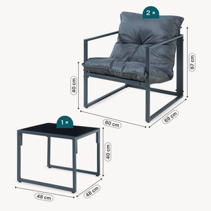 Loungeset Karg 3-tlg. [casa.pro]
