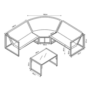 Loungeset Karg [casa.pro]