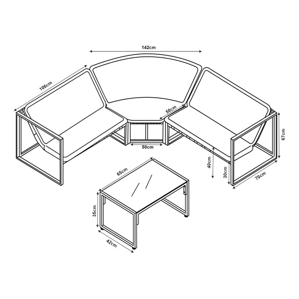 Loungeset Karg [casa.pro]