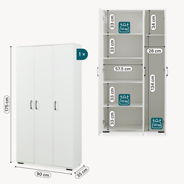Mehrzweckschrank Chalvefted [en.casa]