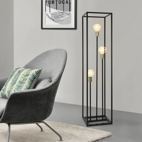 Stehlampe Groningen 3-flammig Metall [lux.pro]