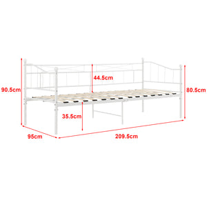 Metallbett Arjeplog 90x200 cm bis 150 kg versch. Farben en.casa