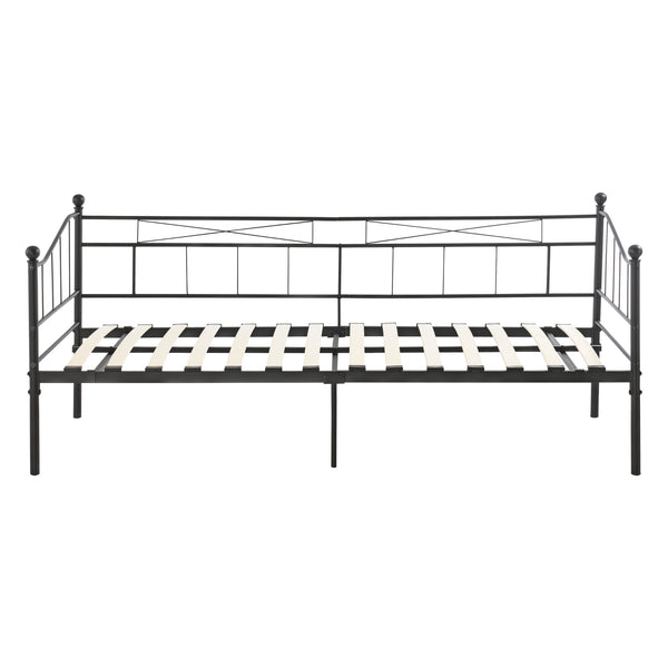 Metallbett Arjeplog 90x200cm mit Matratze versch. Farben en.casa