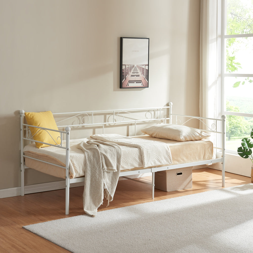 Metallbett Granada 90x200 cm Stahl [en.casa]