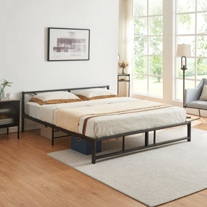 Metallbett Meran Stahl Schwarz [en.casa] - premiumXL