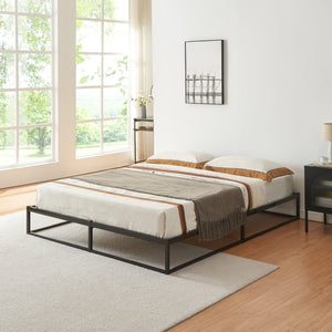 Metallbett Trerunta Stahl Schwarz [en.casa]