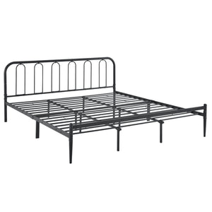 Metallbett Hanko in versch. Größen Schwarz en.casa