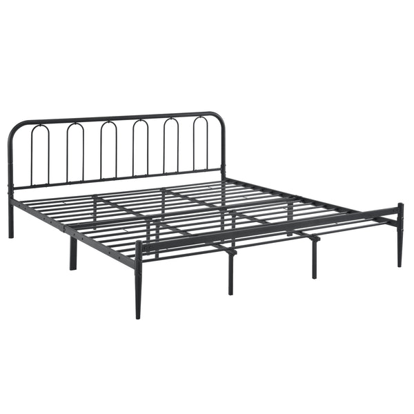 Metallbett Hanko in versch. Größen Schwarz en.casa