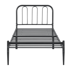 Metallbett Hanko mit Matratze in versch. Größen Schwarz en.casa