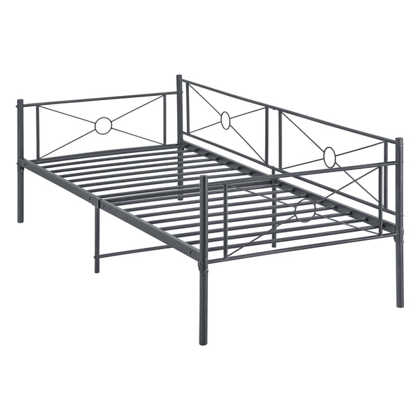 Metallbett Alvesta 90x200 cm mit Kopf- und Fußteil versch. Farben en.casa
