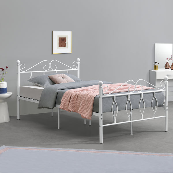 Metallbett Apolda bis 300kg versch. Größen Weiß [en.casa]