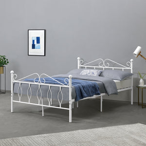 Metallbett Apolda bis 300kg versch. Größen Weiß [en.casa]