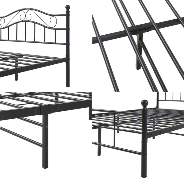 Metallbett Florenz 120x200 cm mit/ohne Kaltschaummatratze versch. Farben [en.casa]