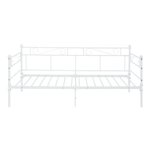 Metallbett Granada mit Matratze 90x200 cm Stahl [en.casa]