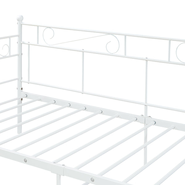 Metallbett Granada mit Matratze 90x200 cm Stahl [en.casa]