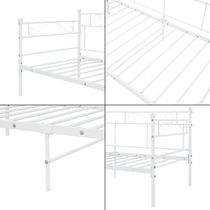 Metallbett Granada mit Matratze 90x200 cm Stahl [en.casa]