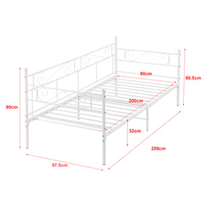 Metallbett Kerava 90x200 cm in versch. Farben en.casa