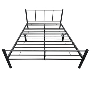 Metallbett Laos mit Matratze Schwarz [en.casa]