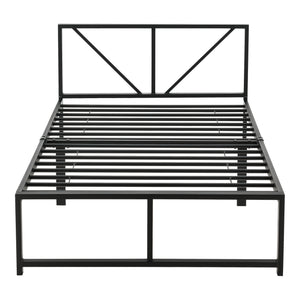 Metallbett Meran Stahl Schwarz [en.casa]