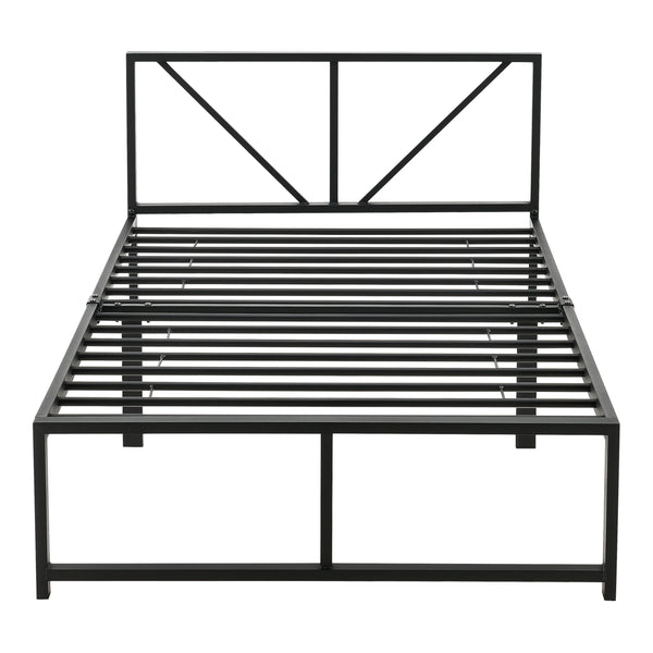 Metallbett Meran Stahl Schwarz [en.casa]