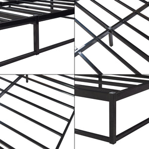 Metallbett Trerunta Stahl Schwarz [en.casa]