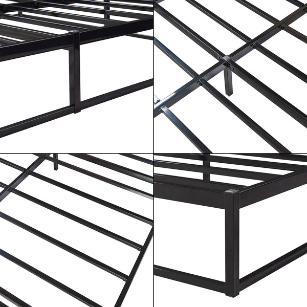 Metallbett Trerunta Stahl Schwarz [en.casa]