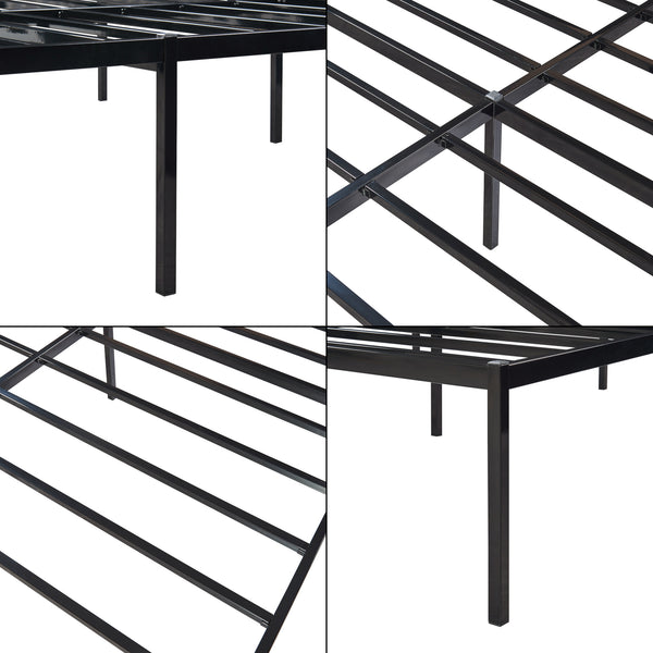 Metallbett Vårdö mit Matratze [en.casa]