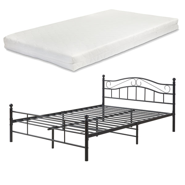 Metallbett Florenz mit Matratze [en.casa]