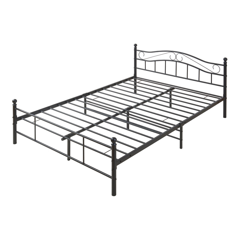 Maßskizze Metallbett Florenz mit Matratze [en.casa]