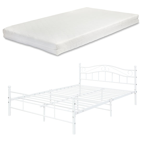 Metallbett Florenz mit Matratze [en.casa]