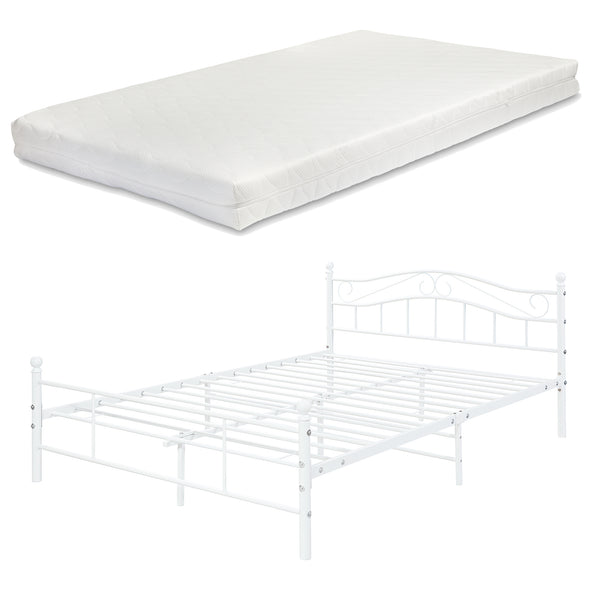 Metallbett Florenz mit Matratze [en.casa]