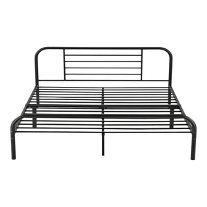 Metallbett Atammik mit Kaltschaummatratze in versch. Größen Schwarz en.casa