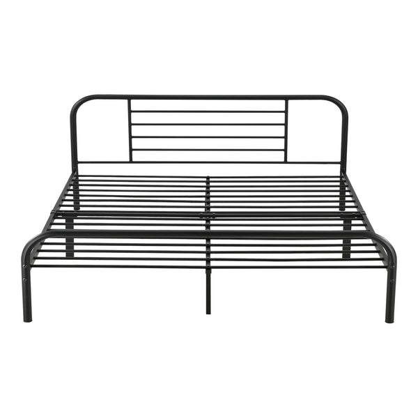 Metallbett Atammik mit Kaltschaummatratze in versch. Größen Schwarz en.casa