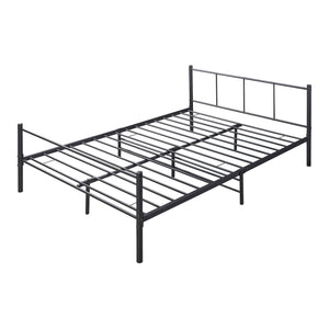 Metallbett mit Kaltschaummatratze Laos Schwarz [en.casa]