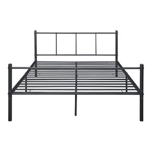 Metallbett mit Kaltschaummatratze Laos Schwarz [en.casa]