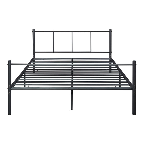 Metallbett mit Kaltschaummatratze Laos Schwarz [en.casa]