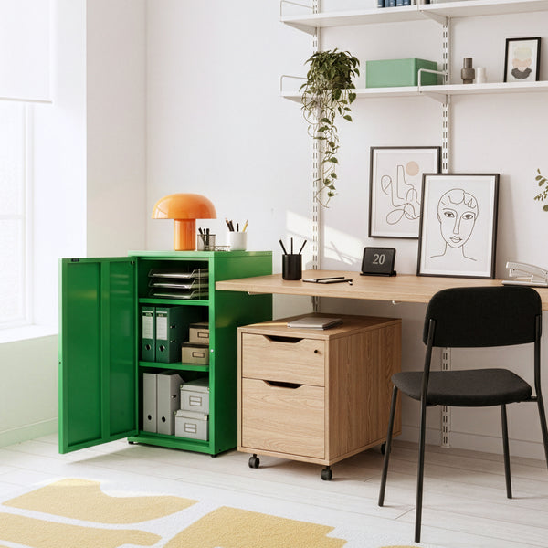 Metallschrank Burlöv Stahl [en.casa]