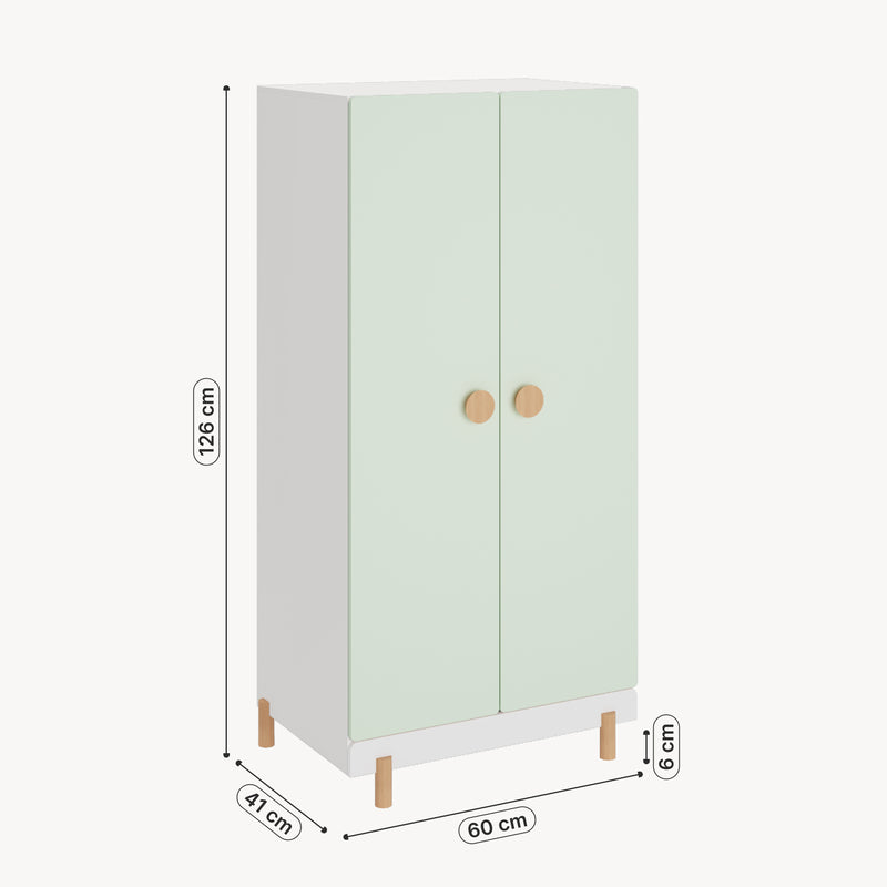 Maßskizze Kinderkleiderschrank Vaarentaa [en.casa]