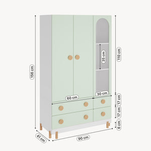 Kinderkleiderschrank Vaarentaa [en.casa]
