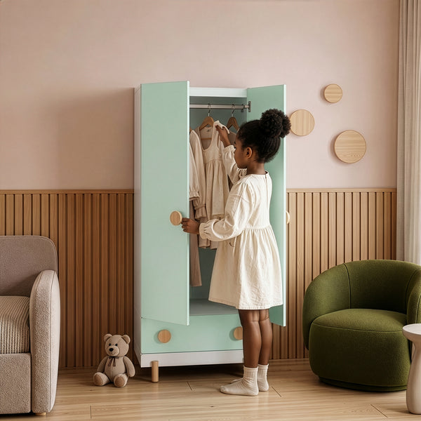 Kinderkleiderschrank Vaarentaa [en.casa]