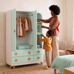 Kinderkleiderschrank Vaarentaa [en.casa]