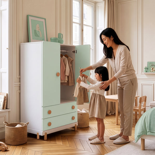Kinderkleiderschrank Vaarentaa [en.casa]