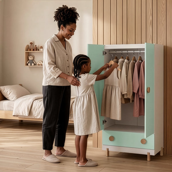 Kinderkleiderschrank Vaarentaa [en.casa]