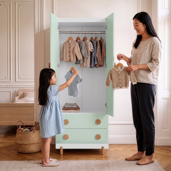 Kinderkleiderschrank Vaarentaa [en.casa]