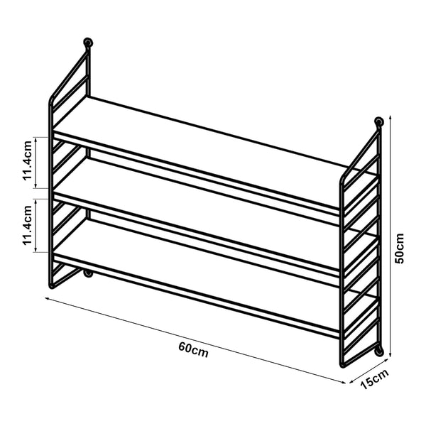 Modulares Wandregal Strängnäs [en.casa]