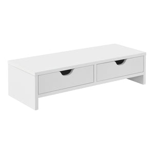Monitorständer Mänttä mit 2 Schubladen 50x18x13cm in versch. Farben [en.casa]