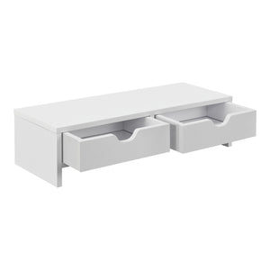 Monitorständer Mänttä mit 2 Schubladen 50x18x13cm in versch. Farben [en.casa]